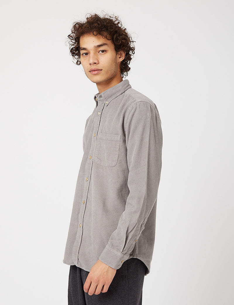 Portuguese Flannel Lobo Corduroy Shirt - Grey