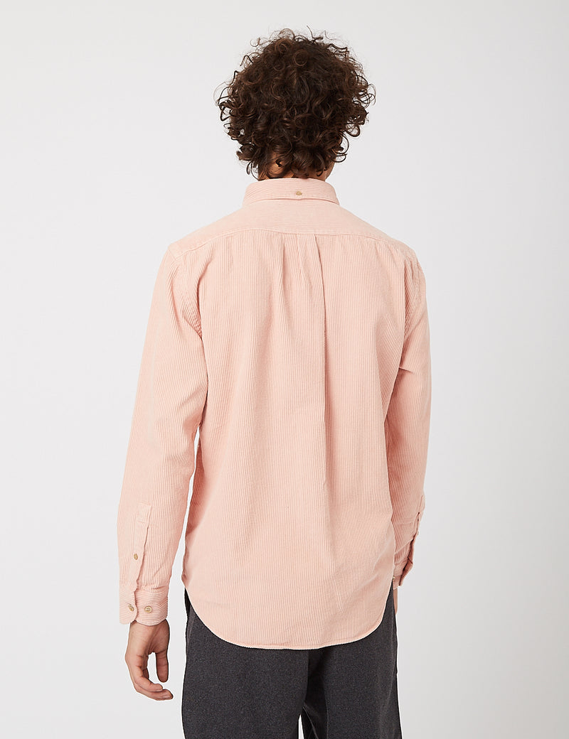 Portugiesisches Flanell Lobo Cord Shirt - Alte Rose