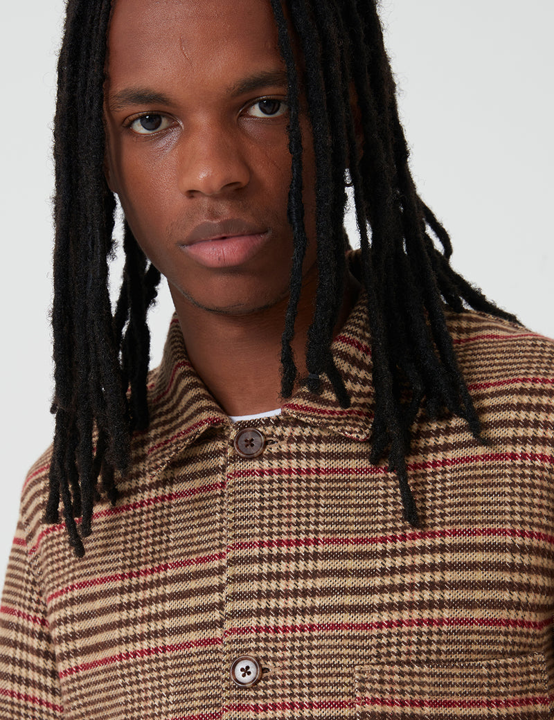 Portuguese Flannel Labura Jacket (Check) - Brown