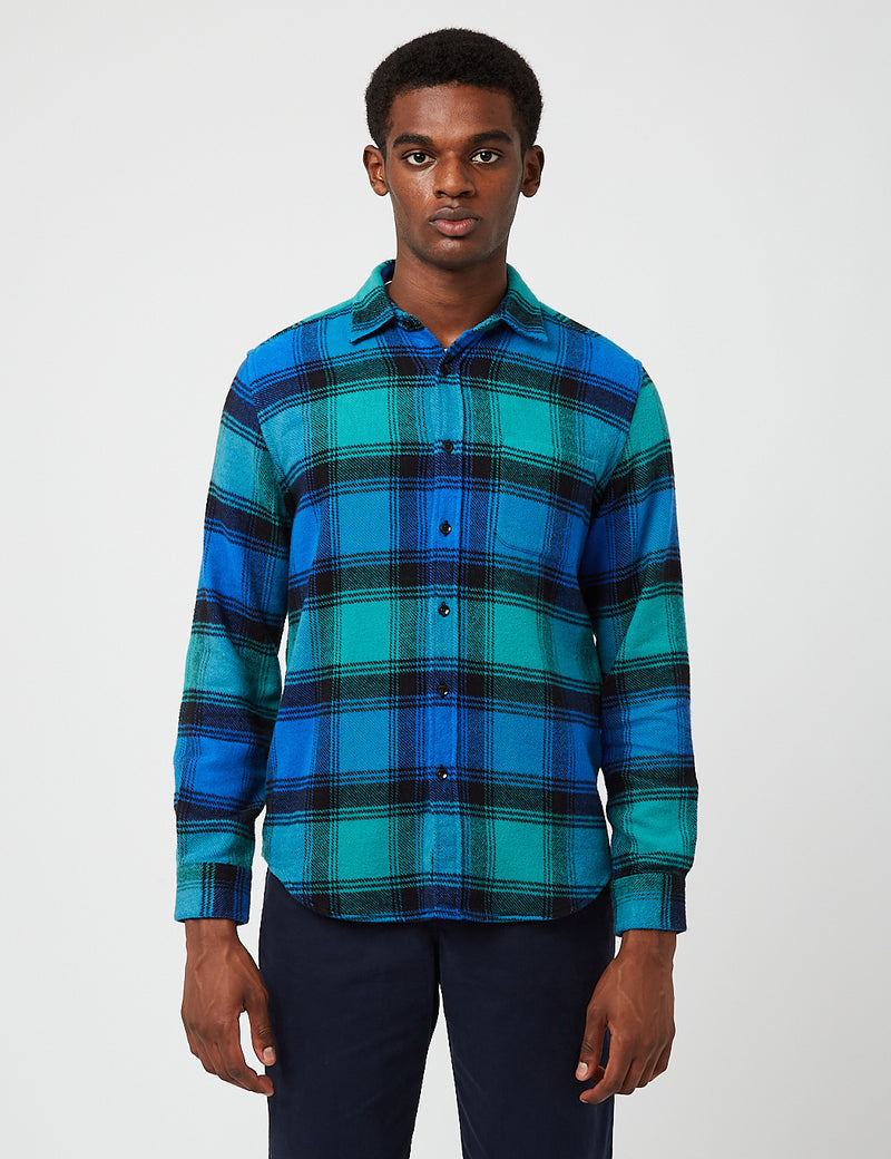 Portuguese Flannel mit Unic-Karo - Blau