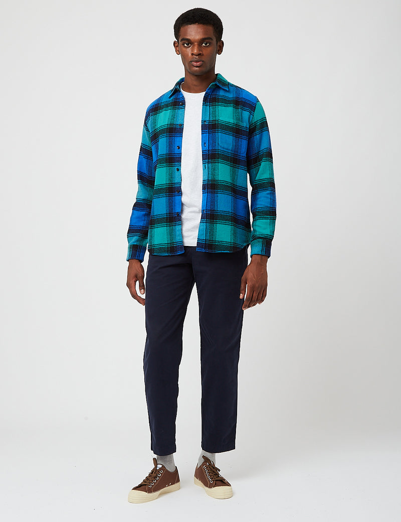 Portuguese Flannel mit Unic-Karo - Blau