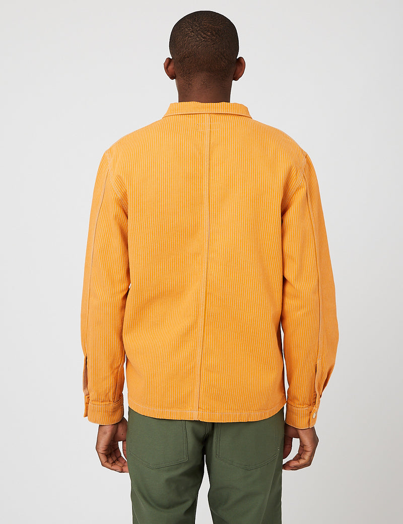 Stan Ray Prison Shirt - Orange/Khaki Hickory