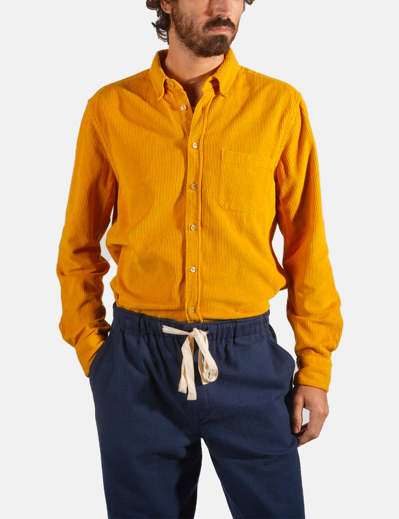 Portuguese Flannel Lobo Corduroy Shirt - Mustard