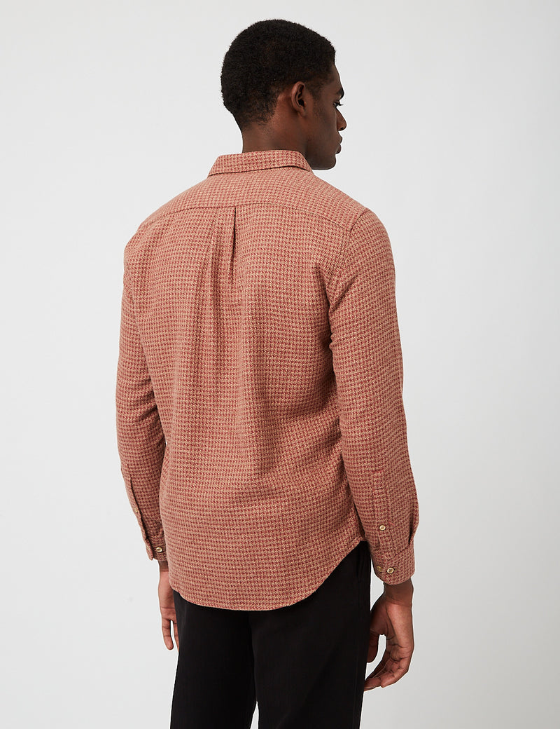Portuguese Flannel Abstraktes Pied Poule Hemd - Rot