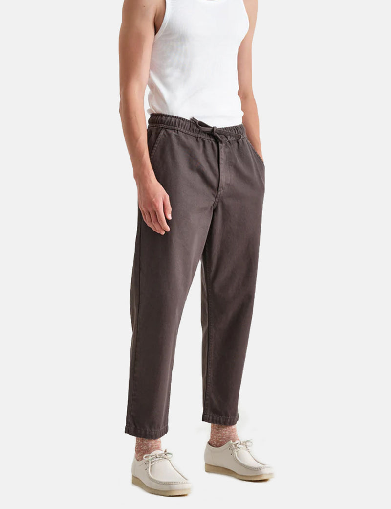 Wax London Kurt Organic Cotton Trouser (Tapered) - Charcoal Grey