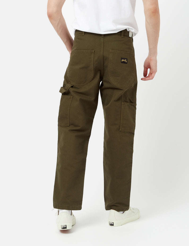 Pantalon de peintre des années 80 de Stan Ray (conique) - sergé vert olive