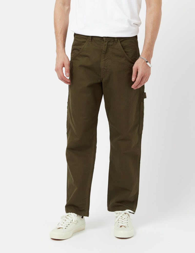 Pantalon de peintre des années 80 de Stan Ray (conique) - sergé vert olive