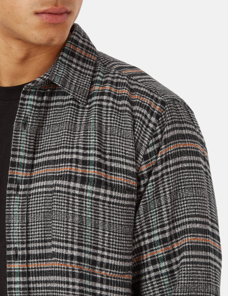 Portuguese Flannel Abstract Pow Shirt - Grey