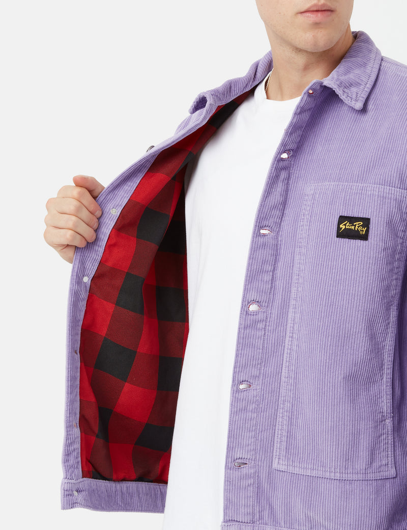 Stan Ray Winter Box Jacket (Cord) - Mauve Violet