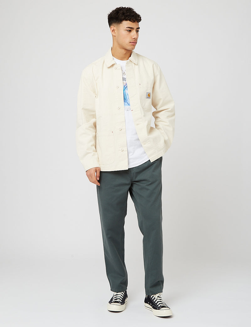 Carhartt-WIPアボットパンツ「ミリントンツイル」（テーパードフィット）-ヘムロックグリーン