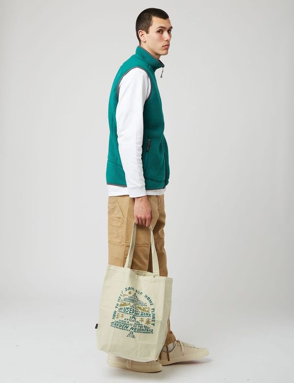 Patagonia Market Tote 'How to Save' - Bleached Stone