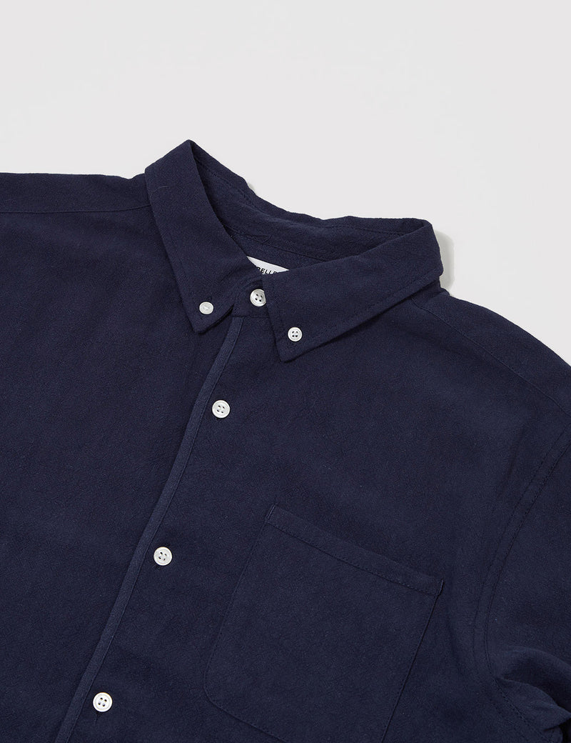 Bellfield Connaught Long Sleeve Shirt - Dark Blue