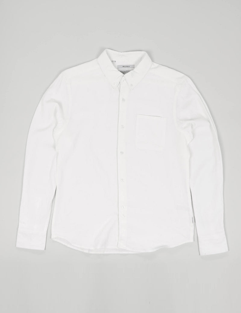 Bellfield Connaught Long Sleeve Shirt - White
