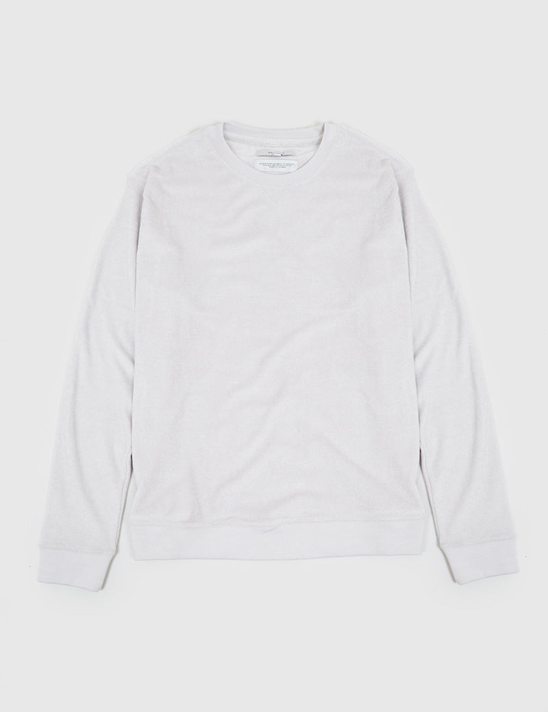 Bellfield Hingis Towelling Sweatshirt - Stone Grey