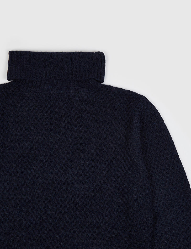 Bellfield Saxford Roll Neck Jumper - Navy
