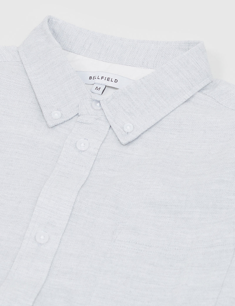 Bellfield Wester Textured Shirt - Light Grey