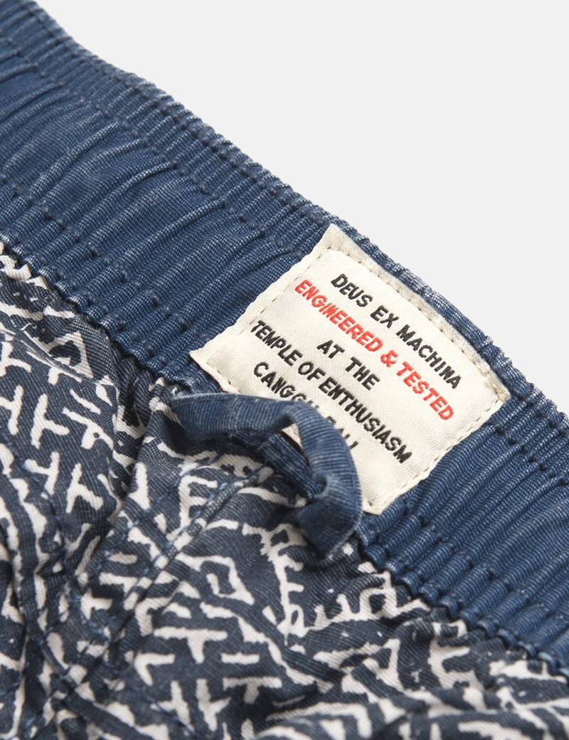 Deus Ex Machina Sandbar Eastern Maze Shorts - Dark Denim