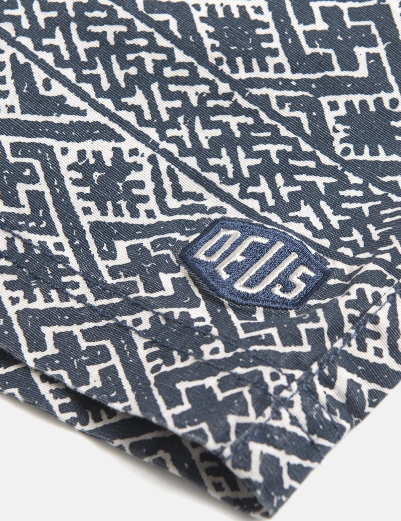 Deus Ex Machina Sandbar Eastern Maze Shorts - Dark Denim