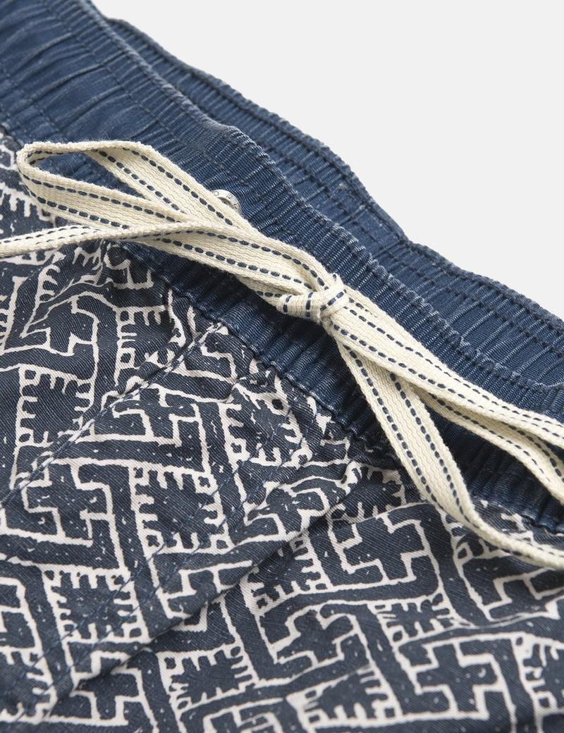 Deus Ex Machina Sandbar Eastern Maze Shorts - Dark Denim