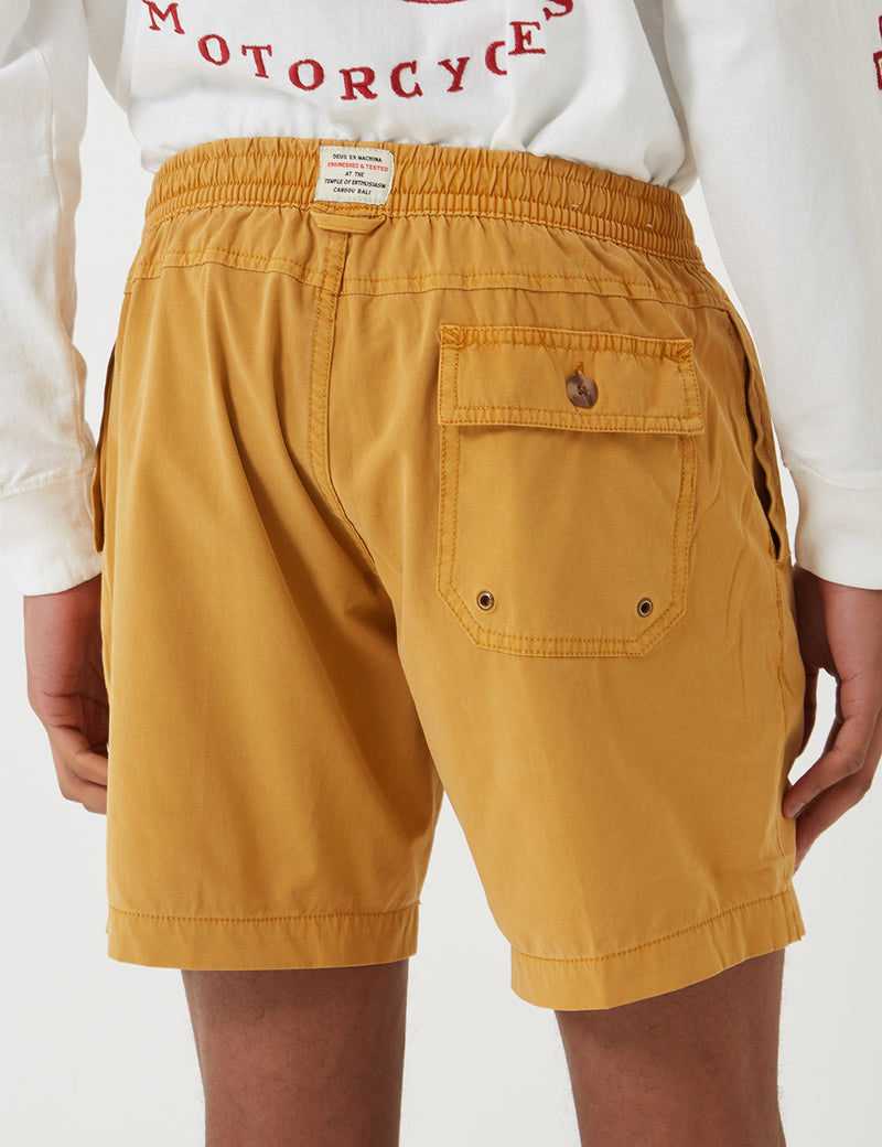 Deus Ex Machina Sandbar Solid Garment Dye Shorts - Golden Rod