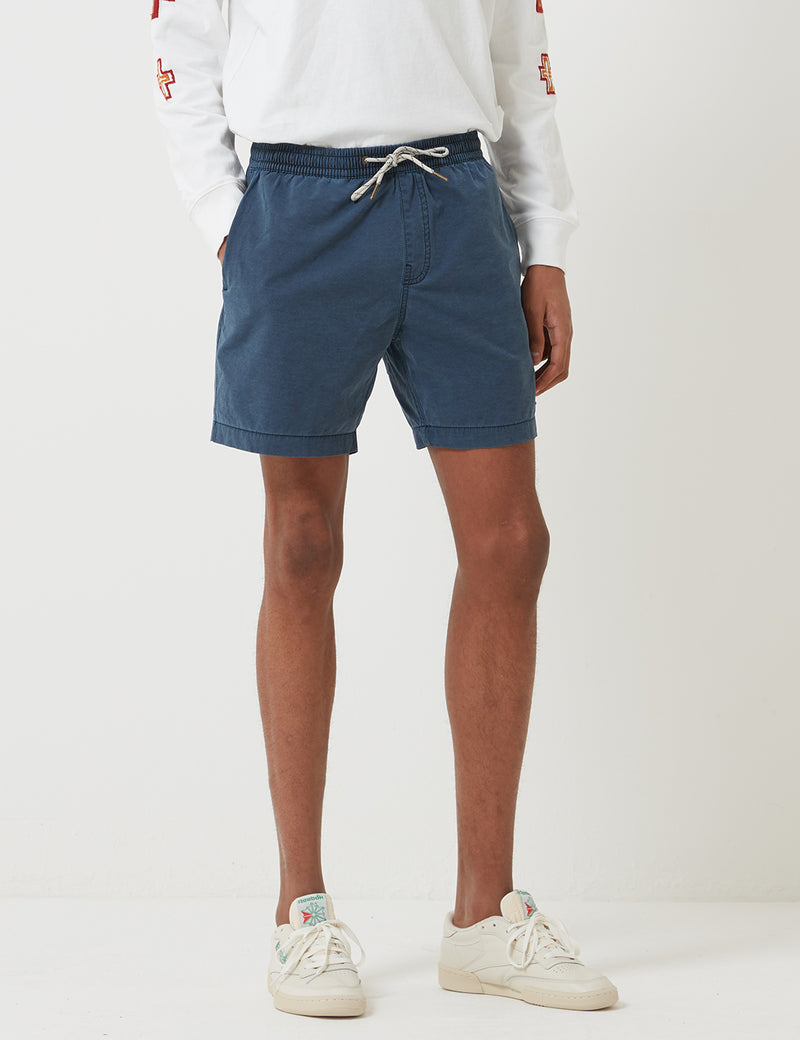 Deus Ex Machina Sandbar Solid Garment Dye Shorts - Mood Indigo Blue