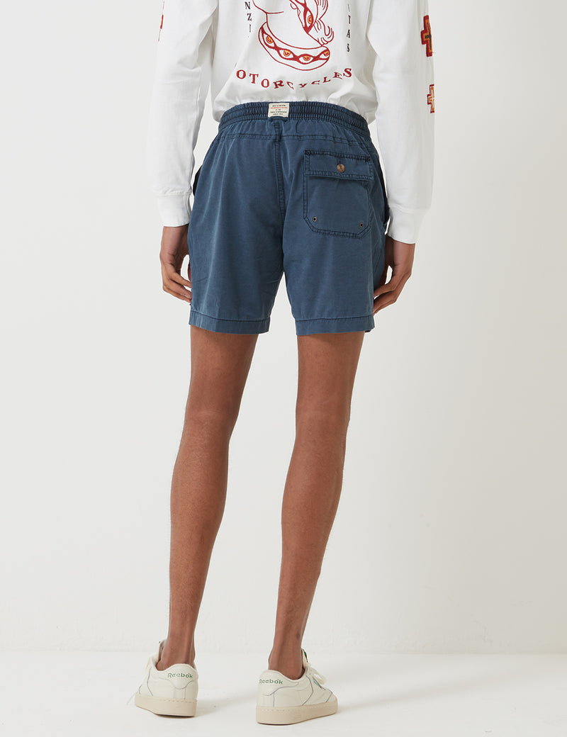 Deus Ex Machina Sandbar Solid Garment Dye Shorts - Mood Indigo Blue