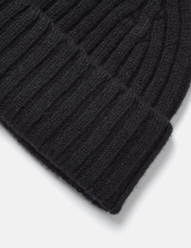Bonnet Bhode Rib (laine d'agneau) - Noir