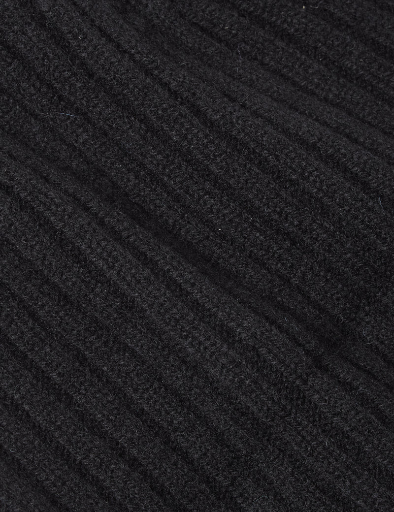 Bonnet Bhode Rib (laine d'agneau) - Noir