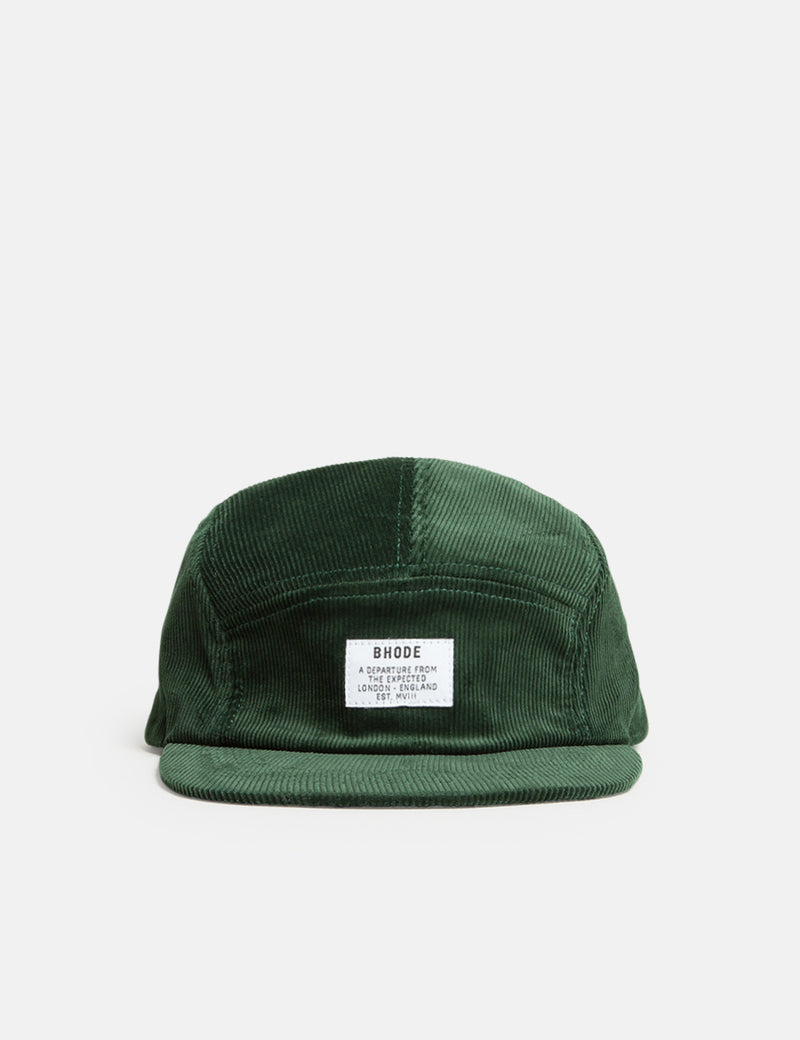Bhode 5-Panel Cap (Cord) - Forest Green