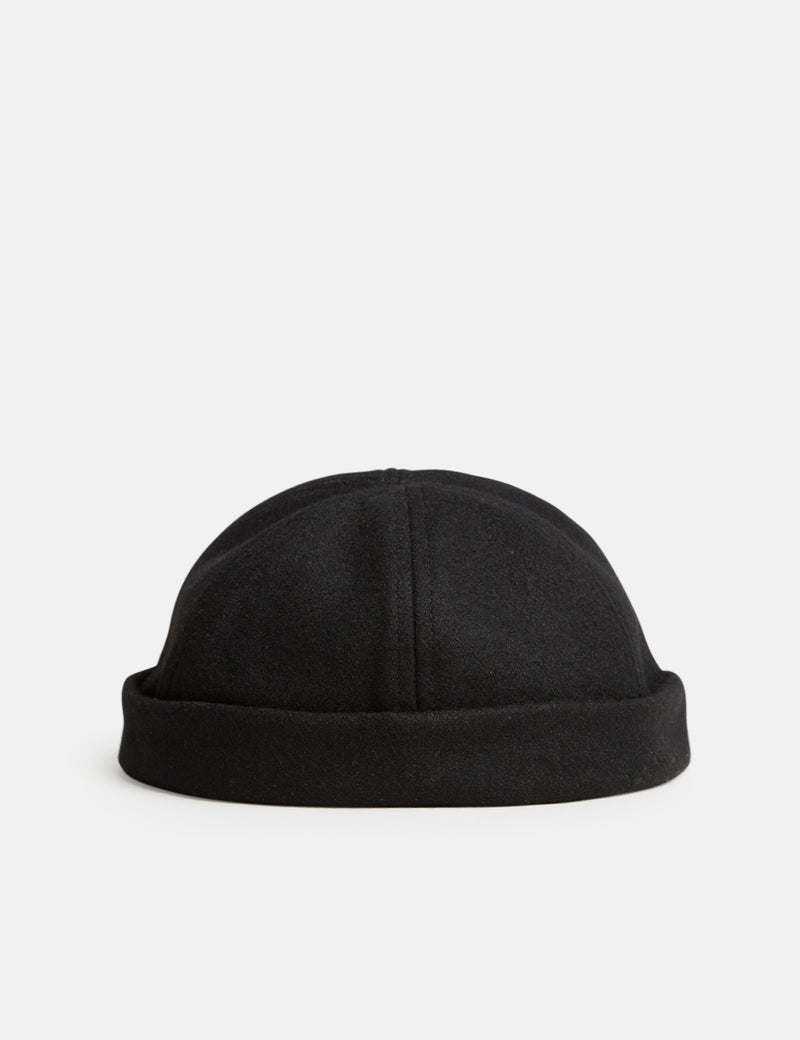Bhode Dock Worker Hat (Wolle) - Schwarz