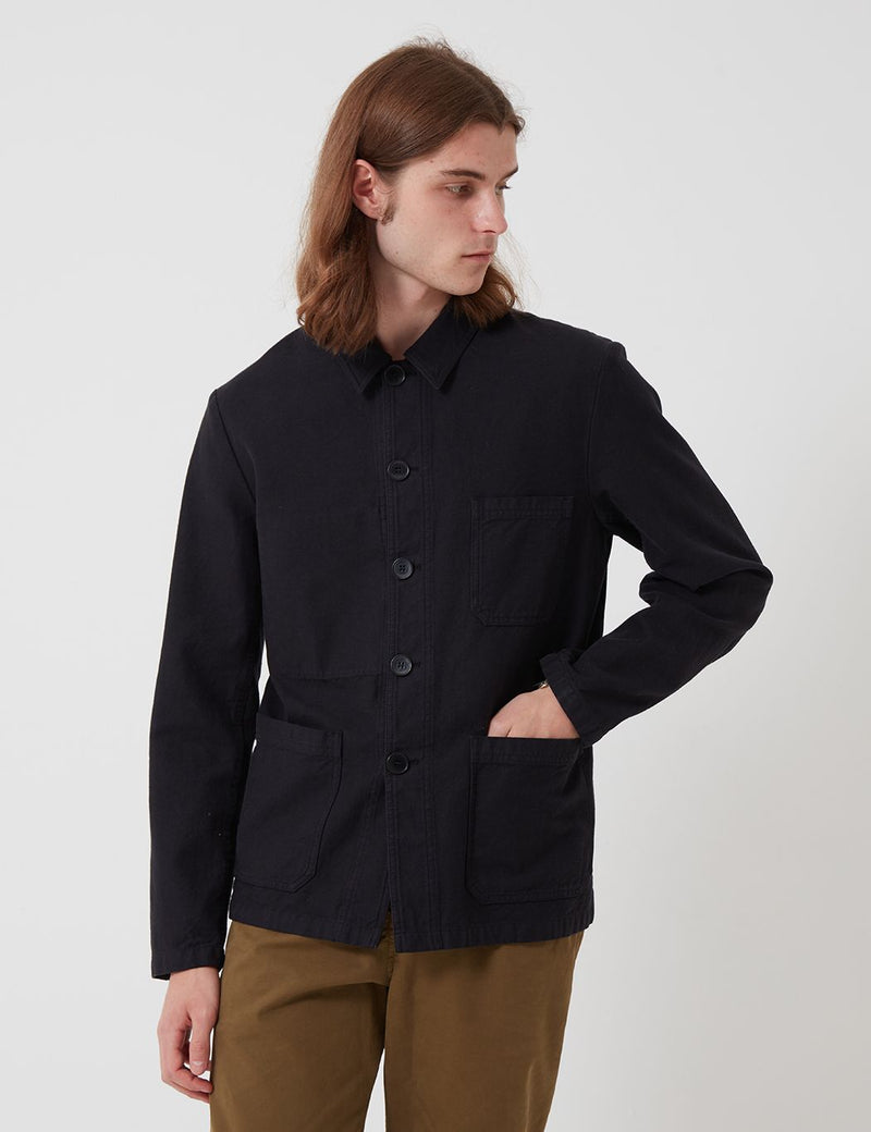 Bhode Chore Workwear Jacke (überfärbt) - Schwarz