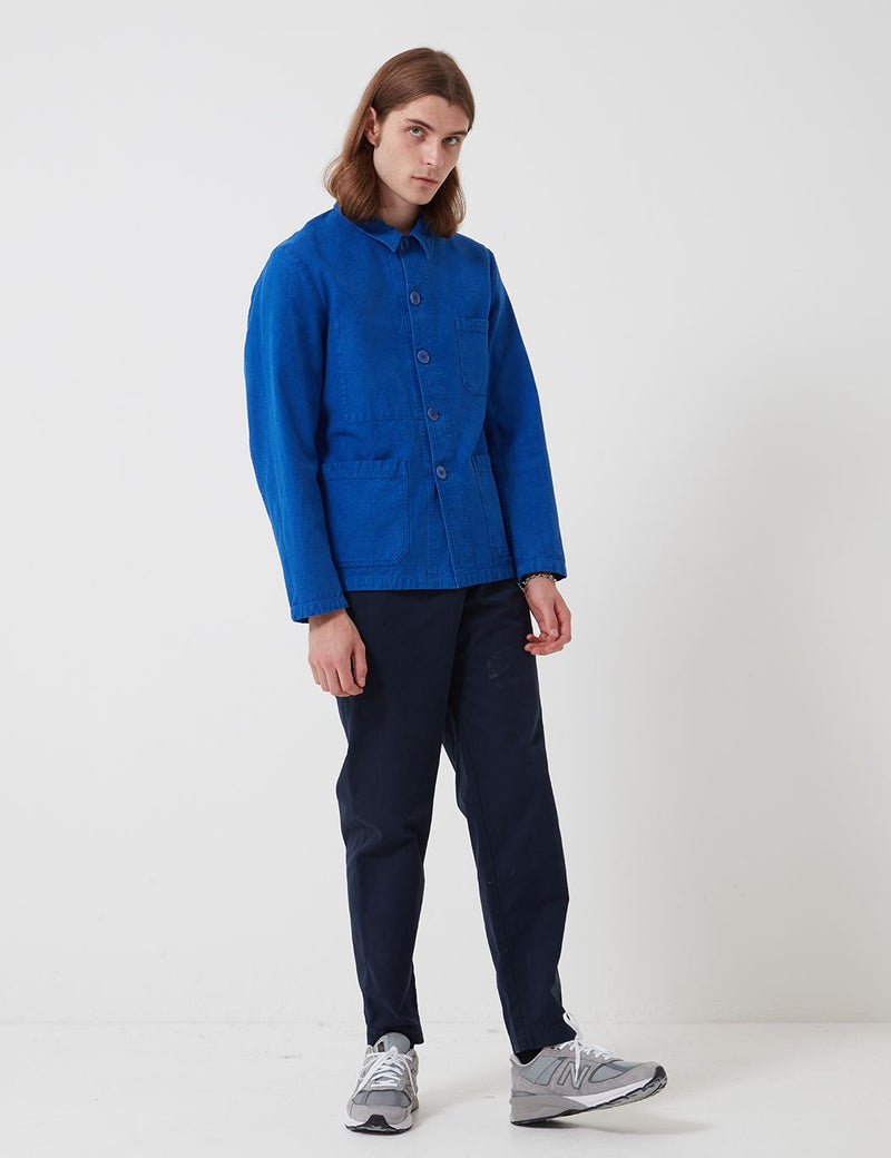 Bhode Chore Workwear Jacket-Buggati Blue (오버 다이)