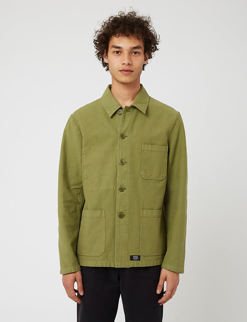 Bhode Chore Jacket (Cotton Twill)-Loden Green