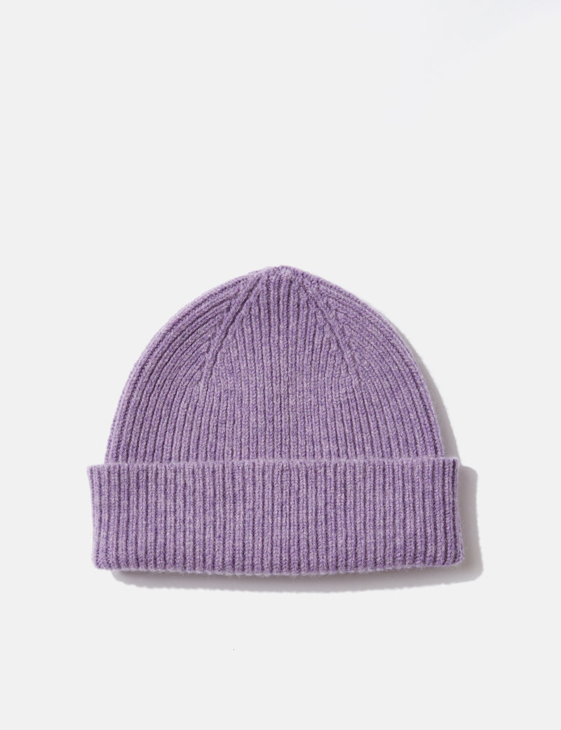 Bhode Hawick Short Beanie (Lambswool) - Lavender