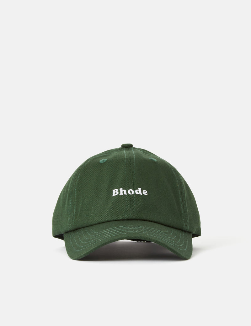 Bhode Embroidered Script Baseball Cap - Pine Green