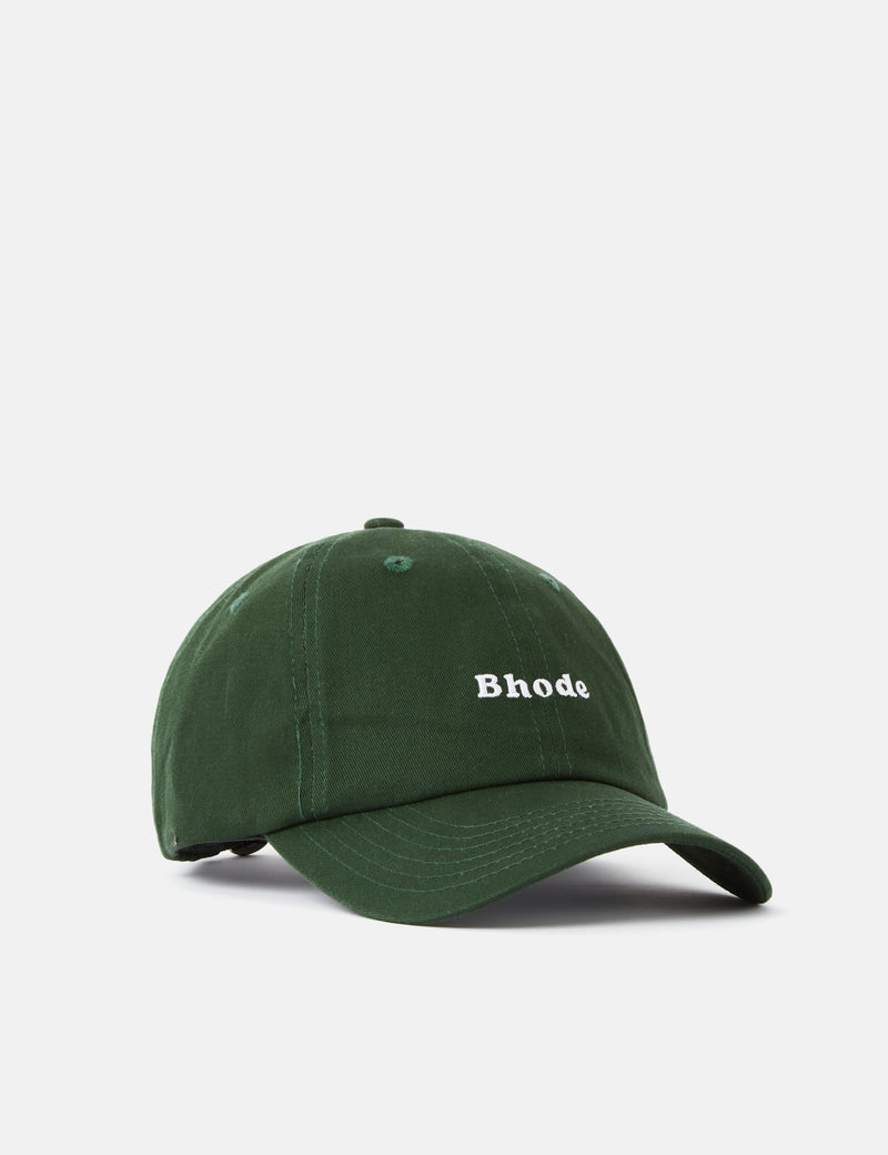 Bhode Embroidered Script Baseball Cap - Pine Green