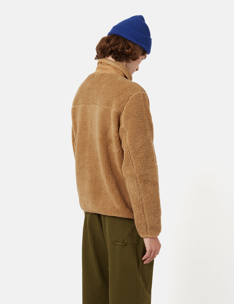 Bhode Fleece mit Schalkragen - Kamel