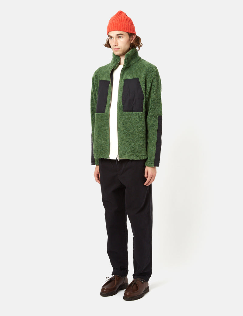 Bhode Sherpa Zip Fleece Jacket - Vert sauge