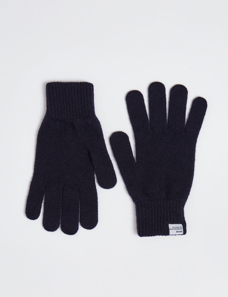 Bhode Hawick Gloves（Lambswool）-ネイビーブルー