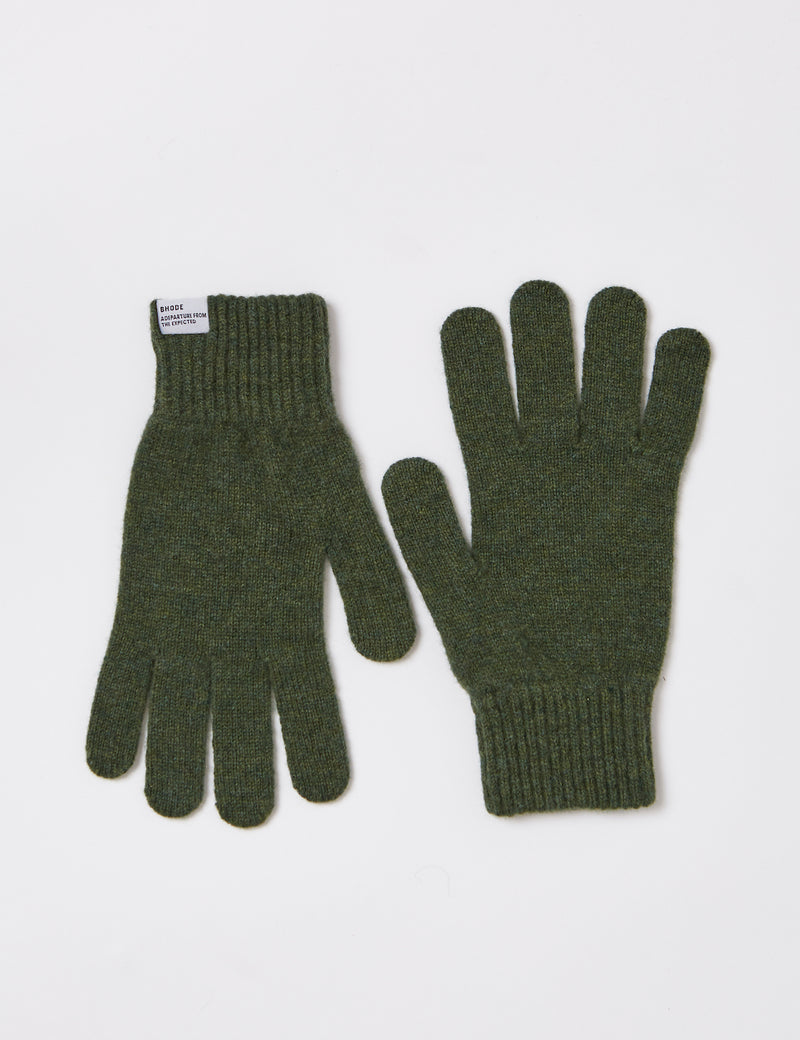 Bhode Hawick Gloves (Lambswool) - Rosemary Green