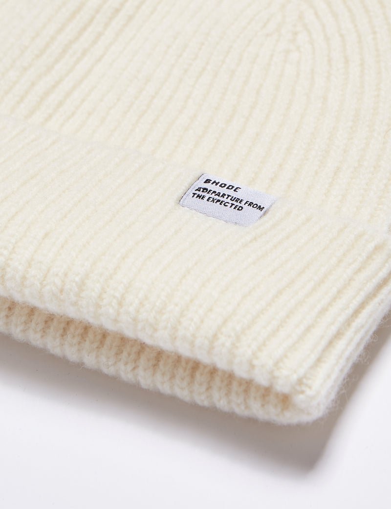 Bhode Hawick 쇼트 비니 햇 (Lambswool) - Ecru