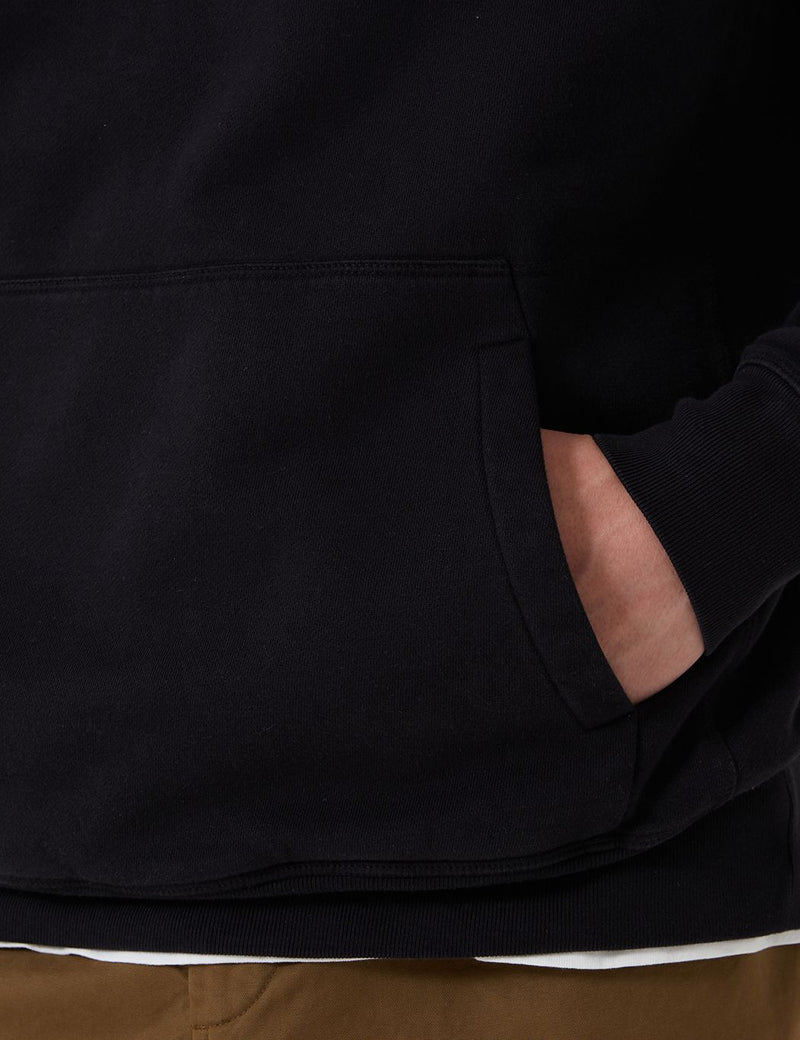 Sweat à Capuche Oversized Pocket (Coton Bio) Bhode - Noir