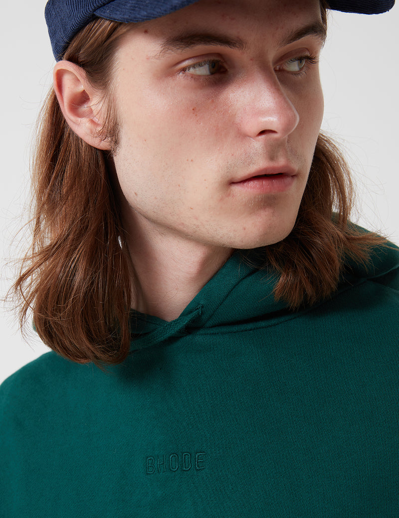Bhode Oversized Pocket Hoodie (Organic Cotton 360gm2) - Forest Green