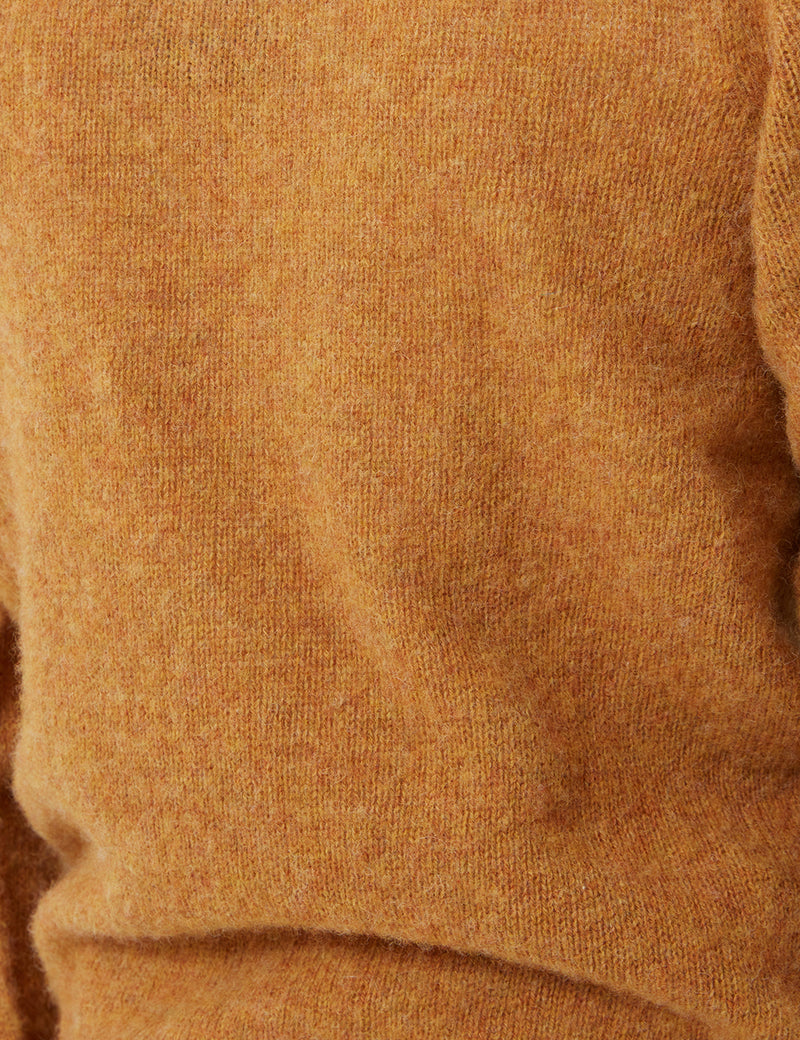 Bhode Supersoft Lambswool Jumper (Made in Scotland) - Cumin Yellow