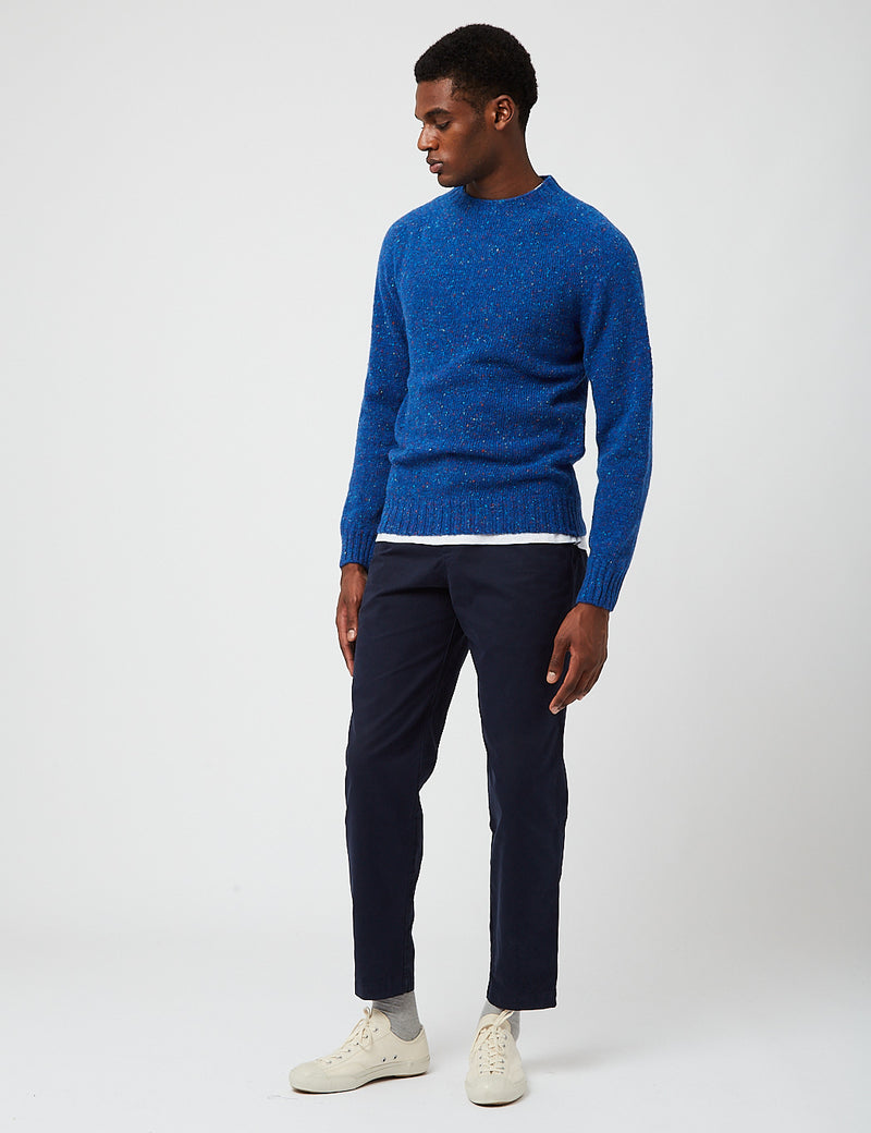 Bhode Supersoft Lambswool Pullover (Made in Scotland) - Deep Blue