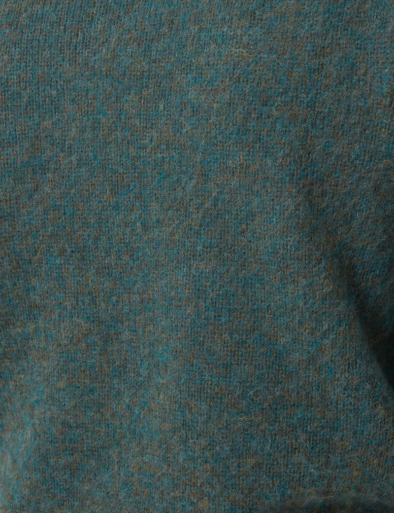 Bhode Supersoft Lambswool Jumper（Made in Scotland）-ジェイドグリーン