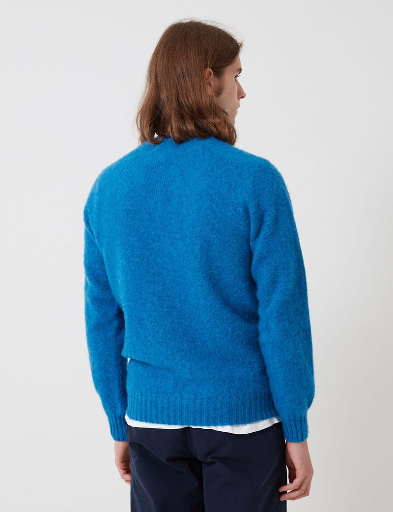 Pull en laine d'agneau Bhode Supersoft (fabriqué en Écosse) - New Blue