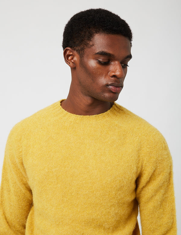 Bhode Supersoft Lambswool (Fabriqué en Ecosse) - Jaune pépite