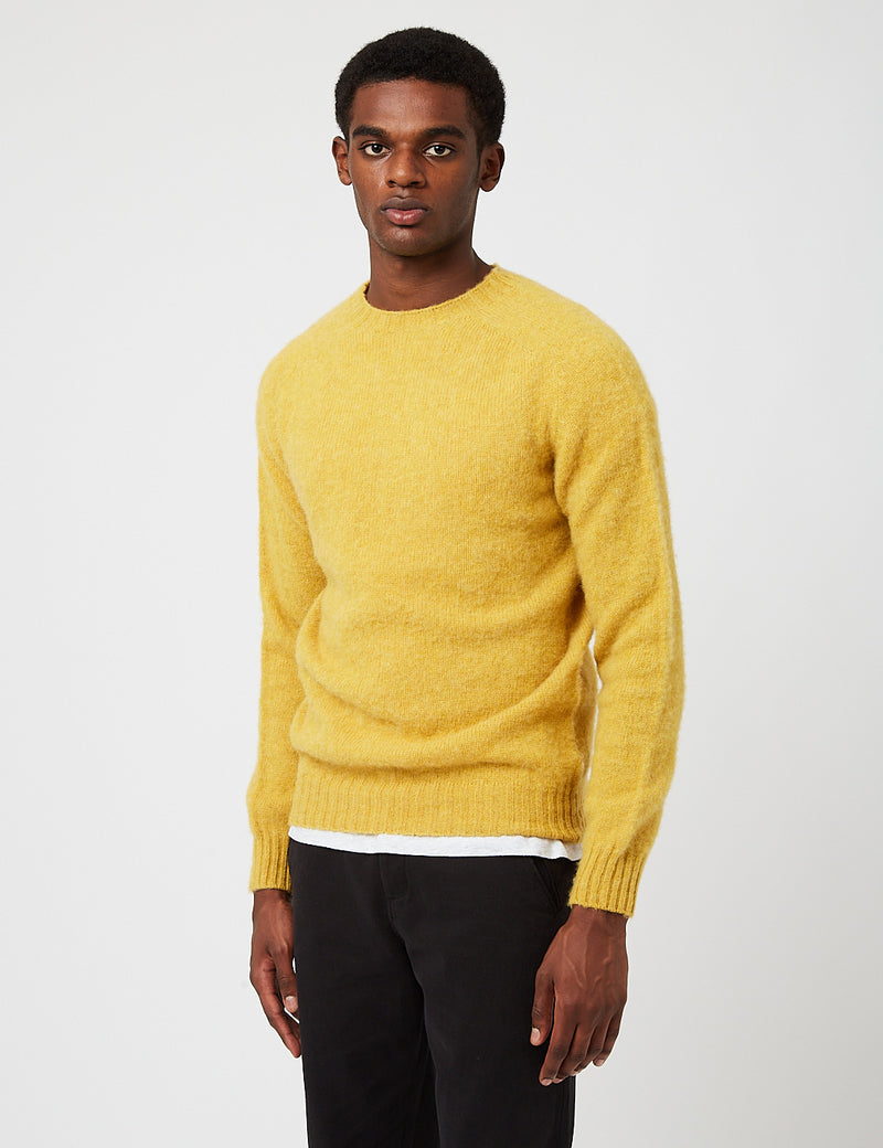 Bhode Supersoft Lambswool Pullover (Made in Scotland) - Nugget Yellow