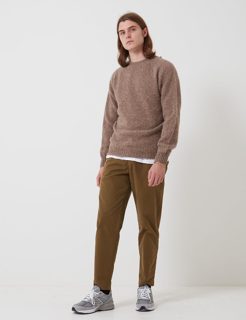 Bhode Supersoft Lambswool 점퍼 (Made in Scotland)-Nutmeg Brown